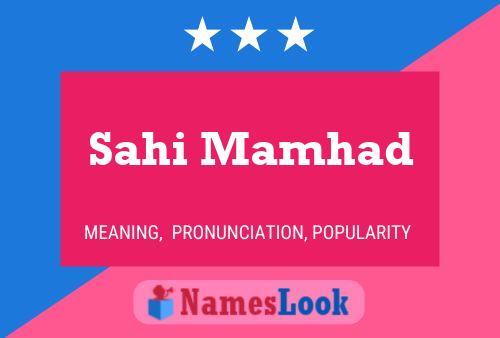 Sahi Mamhad Name Poster