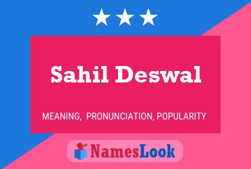 Sahil Deswal Name Poster