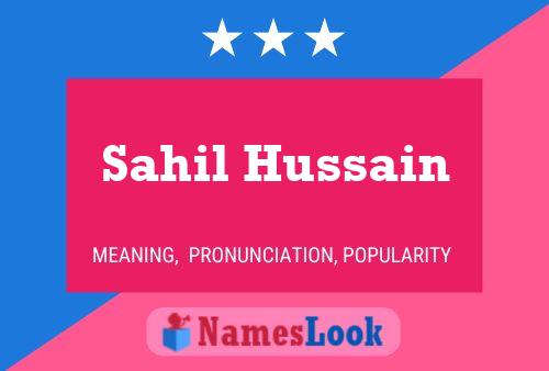 Sahil Hussain Name Poster