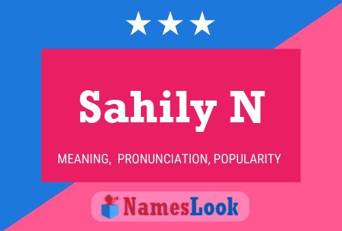 Sahily N Name Poster