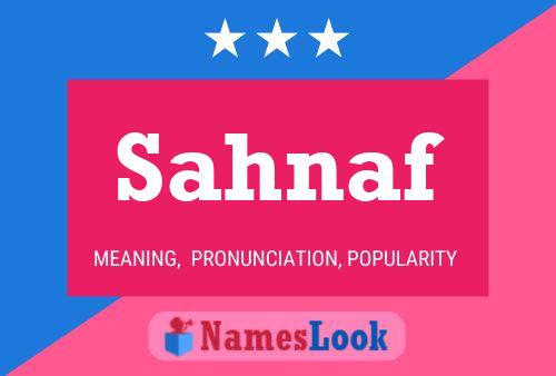 Sahnaf Name Poster