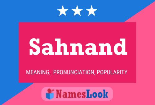 Sahnand Name Poster