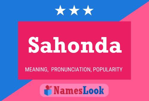 Sahonda Name Poster