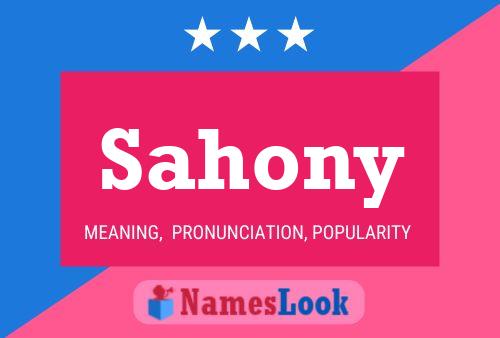 Sahony Name Poster