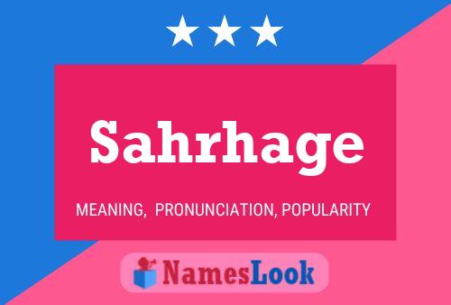 Sahrhage Name Poster