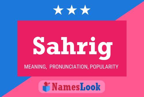 Sahrig Name Poster