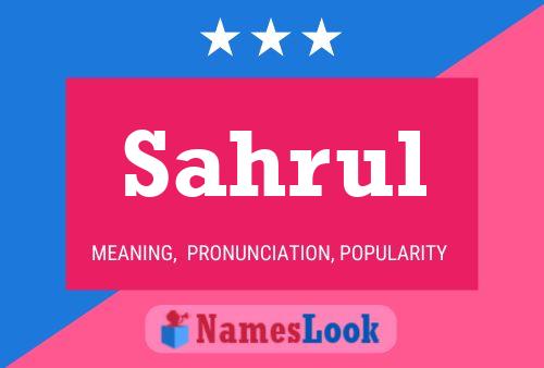 Sahrul Name Poster