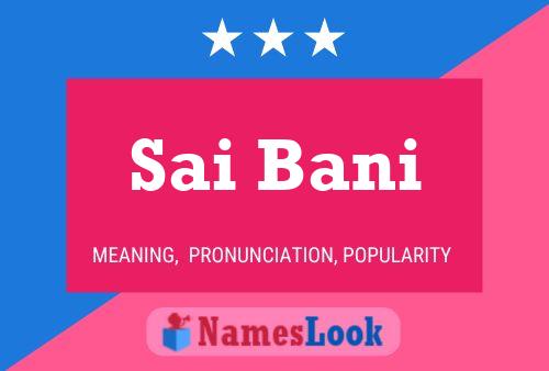 Sai Bani Name Poster