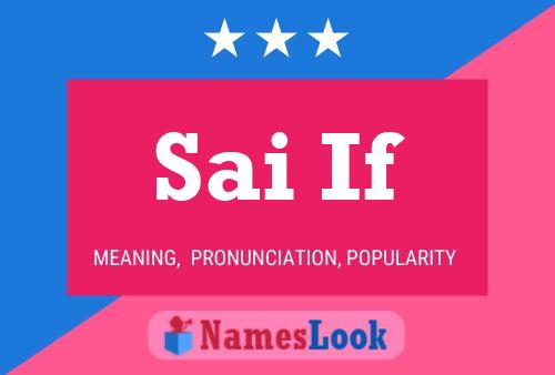 Sai If Name Poster