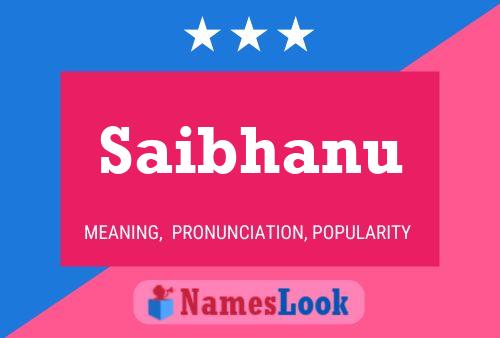 Saibhanu Name Poster