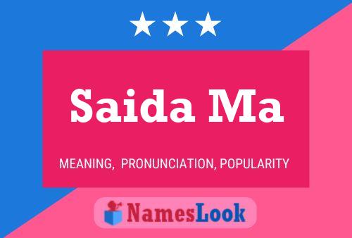 Saida Ma Name Poster