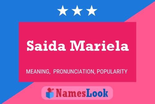 Saida Mariela Name Poster