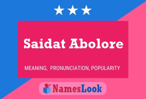 Saidat Abolore Name Poster