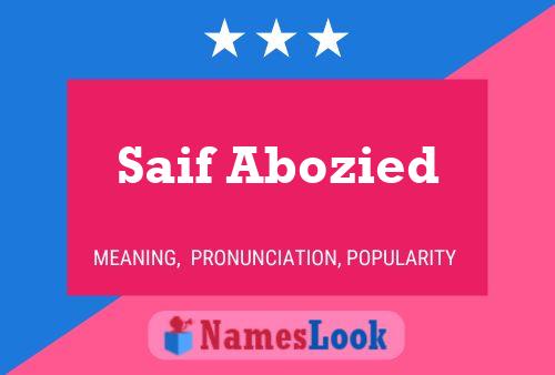 Saif Abozied Name Poster