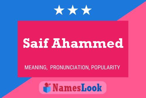 Saif Ahammed Name Poster