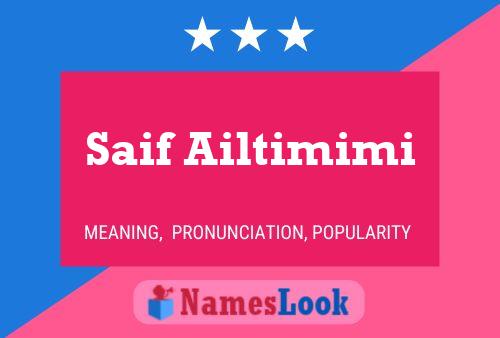 Saif Ailtimimi Name Poster