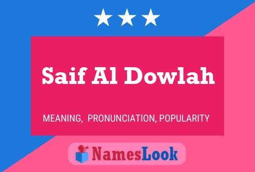 Saif Al Dowlah Name Poster