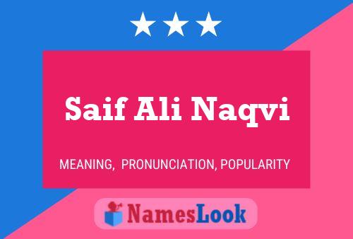 Saif Ali Naqvi Name Poster