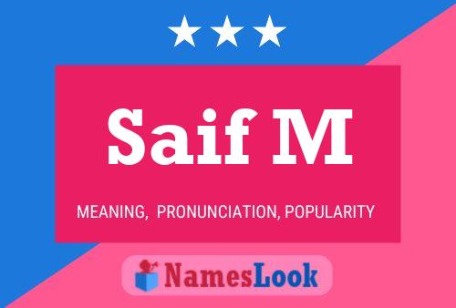 Saif M Name Poster