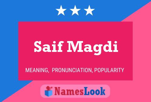 Saif Magdi Name Poster