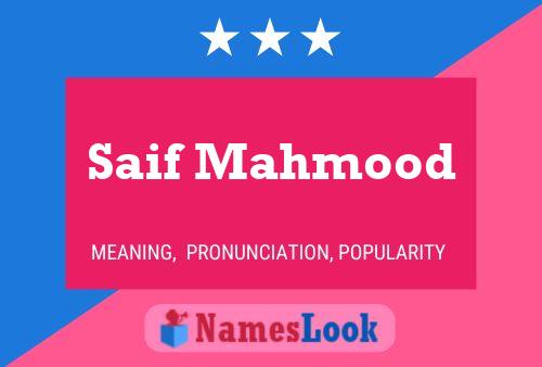 Saif Mahmood Name Poster