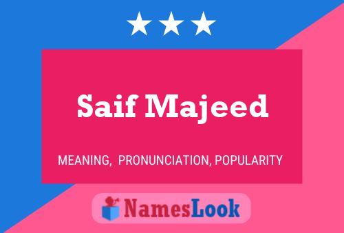 Saif Majeed Name Poster