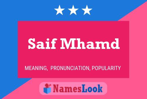 Saif Mhamd Name Poster