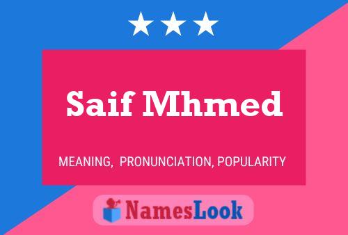 Saif Mhmed Name Poster