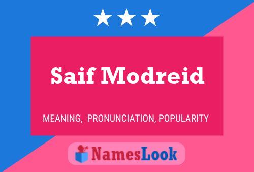 Saif Modreid Name Poster