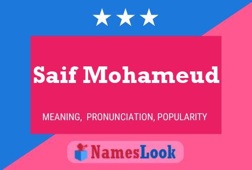 Saif Mohameud Name Poster