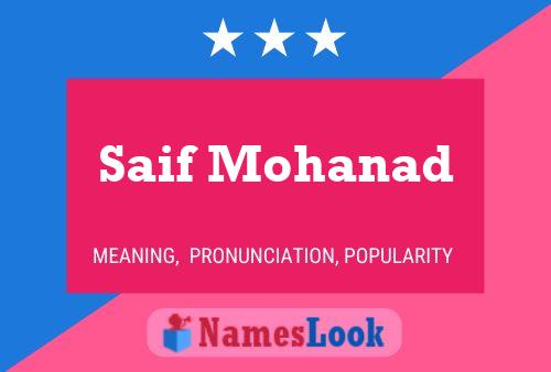 Saif Mohanad Name Poster