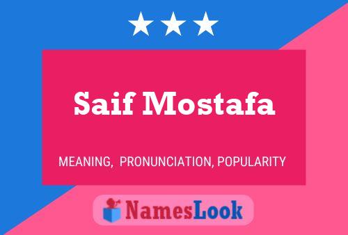 Saif Mostafa Name Poster