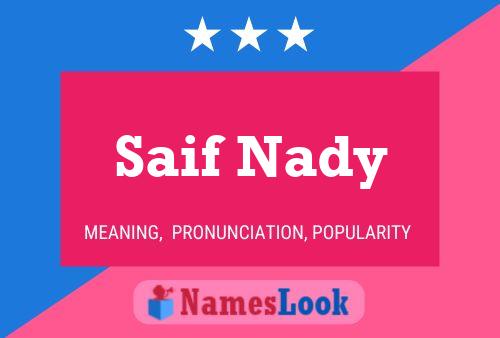 Saif Nady Name Poster