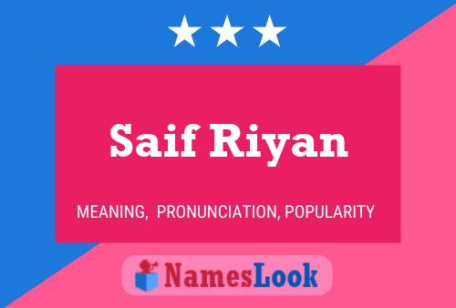 Saif Riyan Name Poster