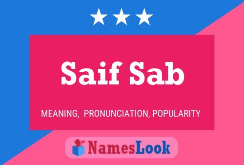 Saif Sab Name Poster