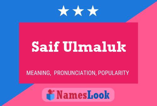 Saif Ulmaluk Name Poster