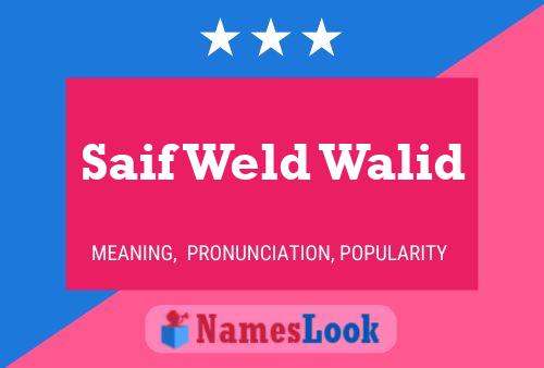 Saif Weld Walid Name Poster