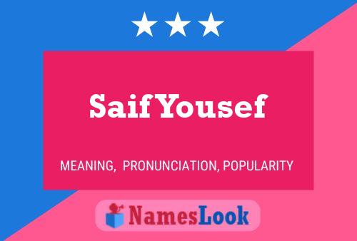 Saif Yousef Name Poster