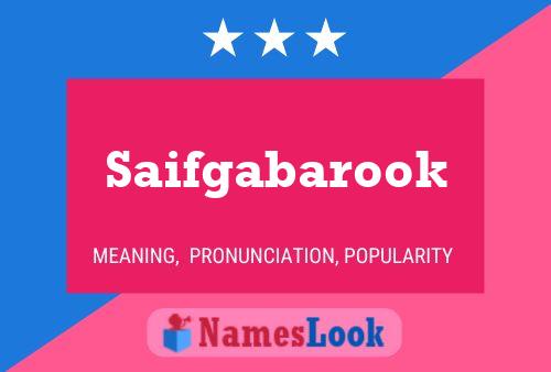 Saifgabarook Name Poster