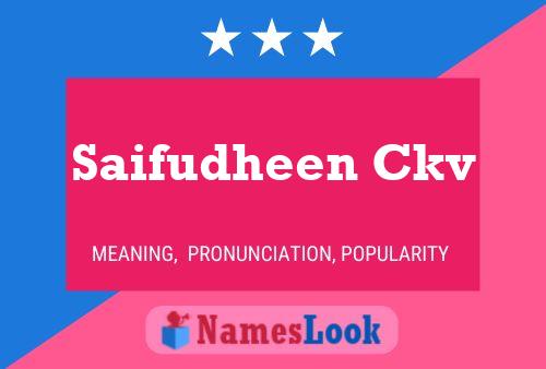 Saifudheen Ckv Name Poster