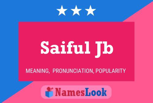 Saiful Jb Name Poster