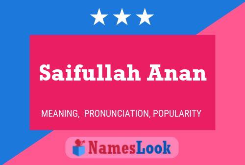 Saifullah Anan Name Poster