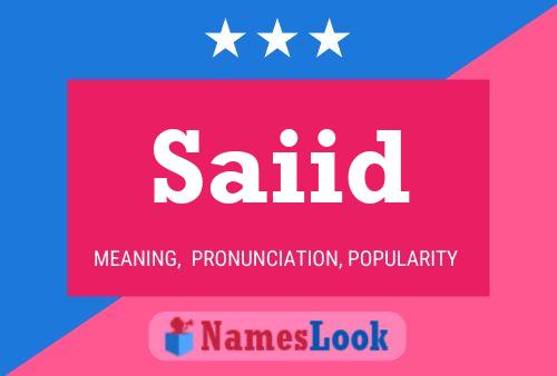 Saiid Name Poster