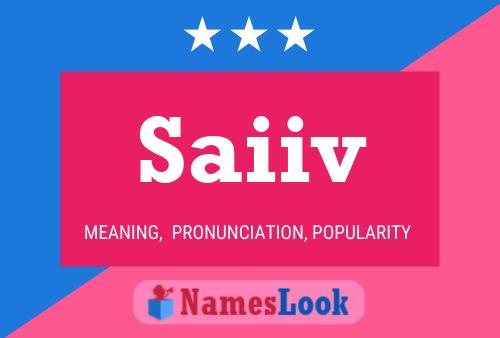 Saiiv Name Poster