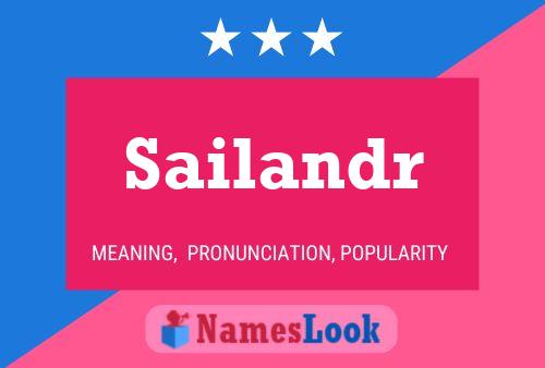 Sailandr Name Poster