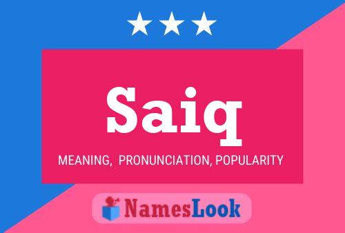 Saiq Name Poster