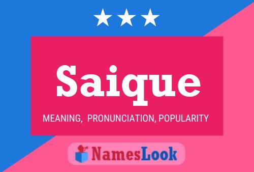 Saique Name Poster