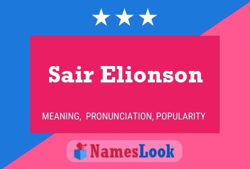 Sair Elionson Name Poster