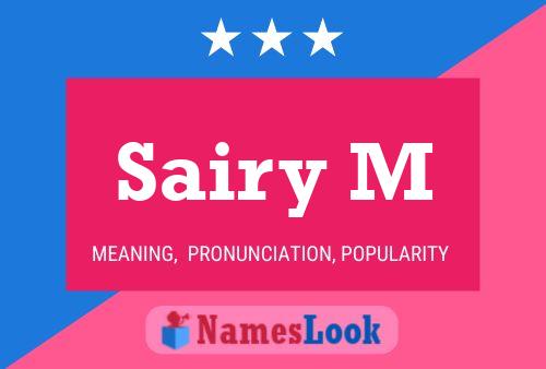 Sairy M Name Poster