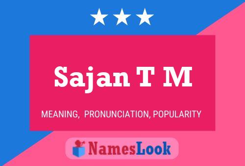 Sajan T M Name Poster